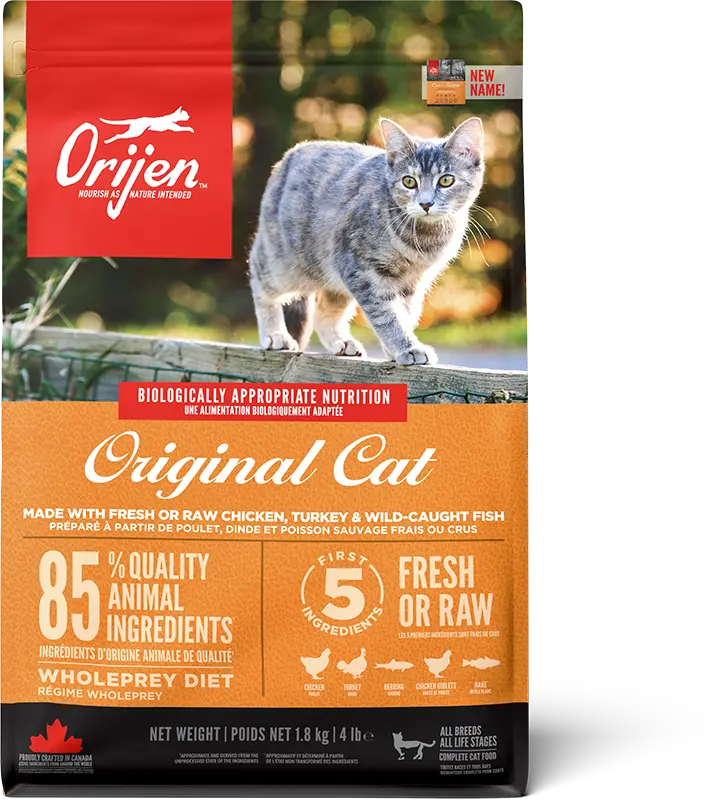 ORIJEN Original Cat 5.4kg: Alimento Seco Premium para Gatos, Rico en Proteínas de Pollo, Pavo y Pescado Salvaje